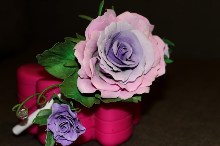 Лаванда из фоамирана DIY МК Цветы из пластичной замши Поделки для декора Цветы из фоамирана